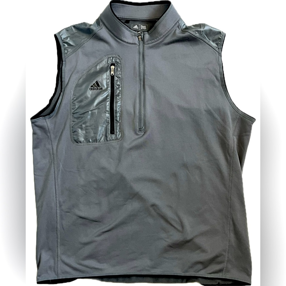 ADIDAS Climaheat Charcoal Gray Mens SIZE: LARGE Activewear Vest